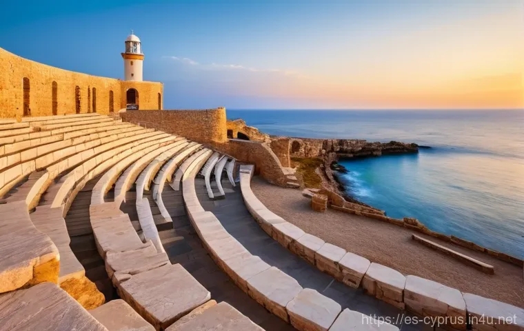 파포스 고고학 공원 - **Prompt 2: Grandeur of the Tombs of the Kings**
    "An atmospheric and dramatic shot inside the 'T...