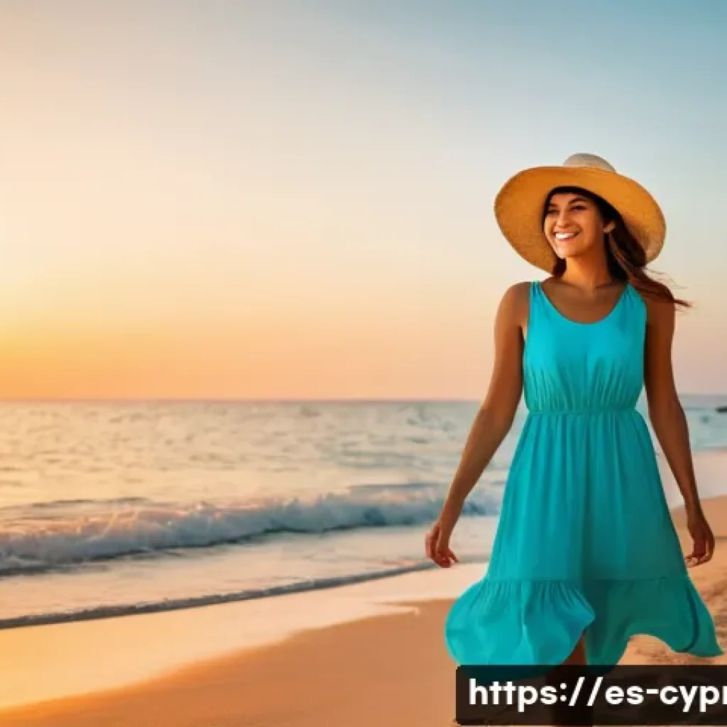 키프로스 여행 보험 필요성 - **Prompt:** A serene traveler, a woman in her late 20s, with a relaxed and confident smile, standing...