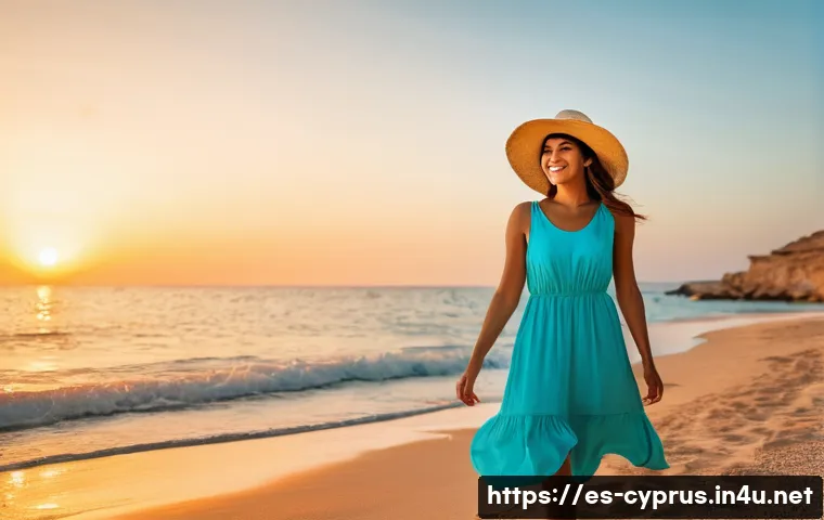 키프로스 여행 보험 필요성 - **Prompt:** A serene traveler, a woman in her late 20s, with a relaxed and confident smile, standing...