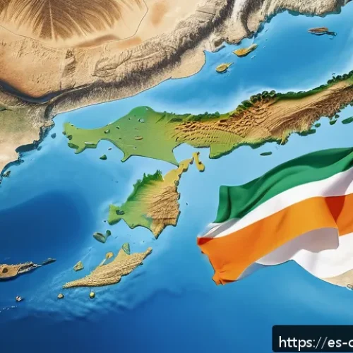 키프로스와 주변국 간의 갈등 - A detailed map of Cyprus divided into two main regions representing the Greek Cypriot and Turkish Cy...